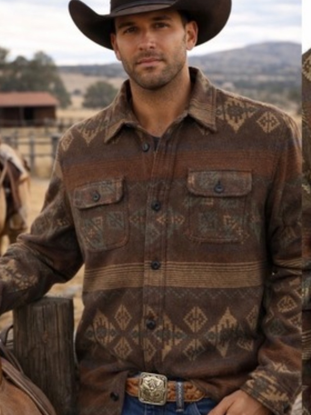 jachs new york wool blend jacket size Large brown